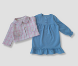 Winter dress, plaid jacket