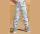 Girls' gabardine baggy pants