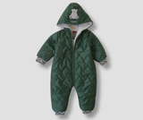 Winter jumpsuit with ribbed fur lining