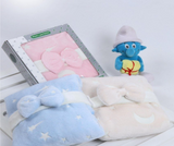 Fur Blanket with Bow & Stars Design