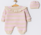 striped knit winter jumpsuit