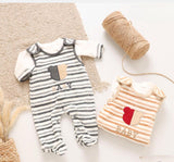 Stripped 2 Pieces Jumpsuit