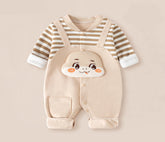 Imported autumn jumpsuit with a teddy bear strap