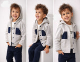 Boys' autumn 3-piece striped set