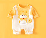 Imported autumn jumpsuit with a teddy bear strap