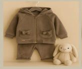 Winter Pajama Set with Bow & Pocket