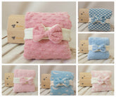 Fur Bow Baby Blanket