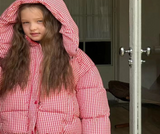 Checkered winter jacket – suitable for going out and visiting