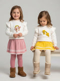 Girls' knitted rose set