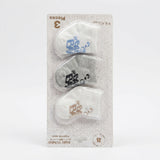 Newborn boys' socks, 3-pack, printed design