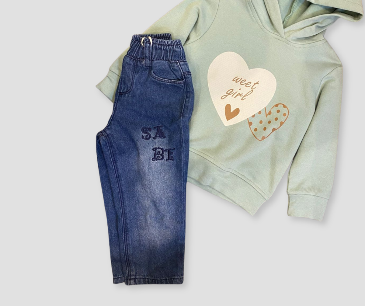 Boys jeans, mid-rise, elastic waist