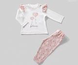 Autumn pajamas with ruffled shoulders