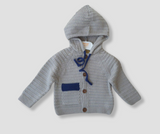 Winter knitted jacket with pocket