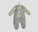 Two-piece winter jumpsuit with a cat pocket