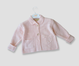 جاكت تريكو بناتي ياقه وجيب