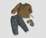Winter pajamas, velvet, plaid pants