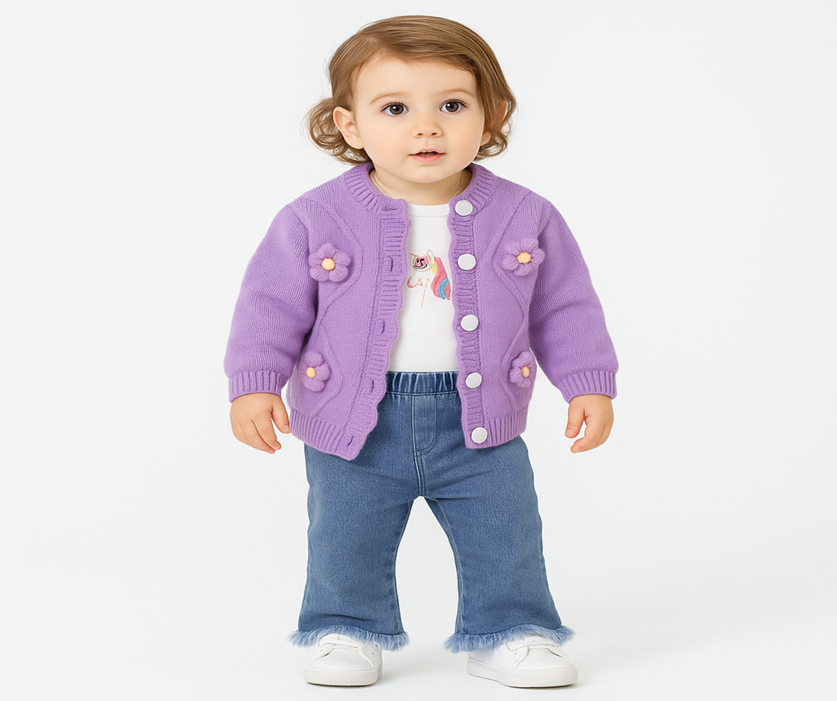 Girls' 3-piece winter knit set