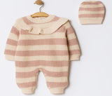 striped knit winter jumpsuit