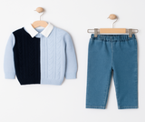 Two-piece winter set, half-sweater