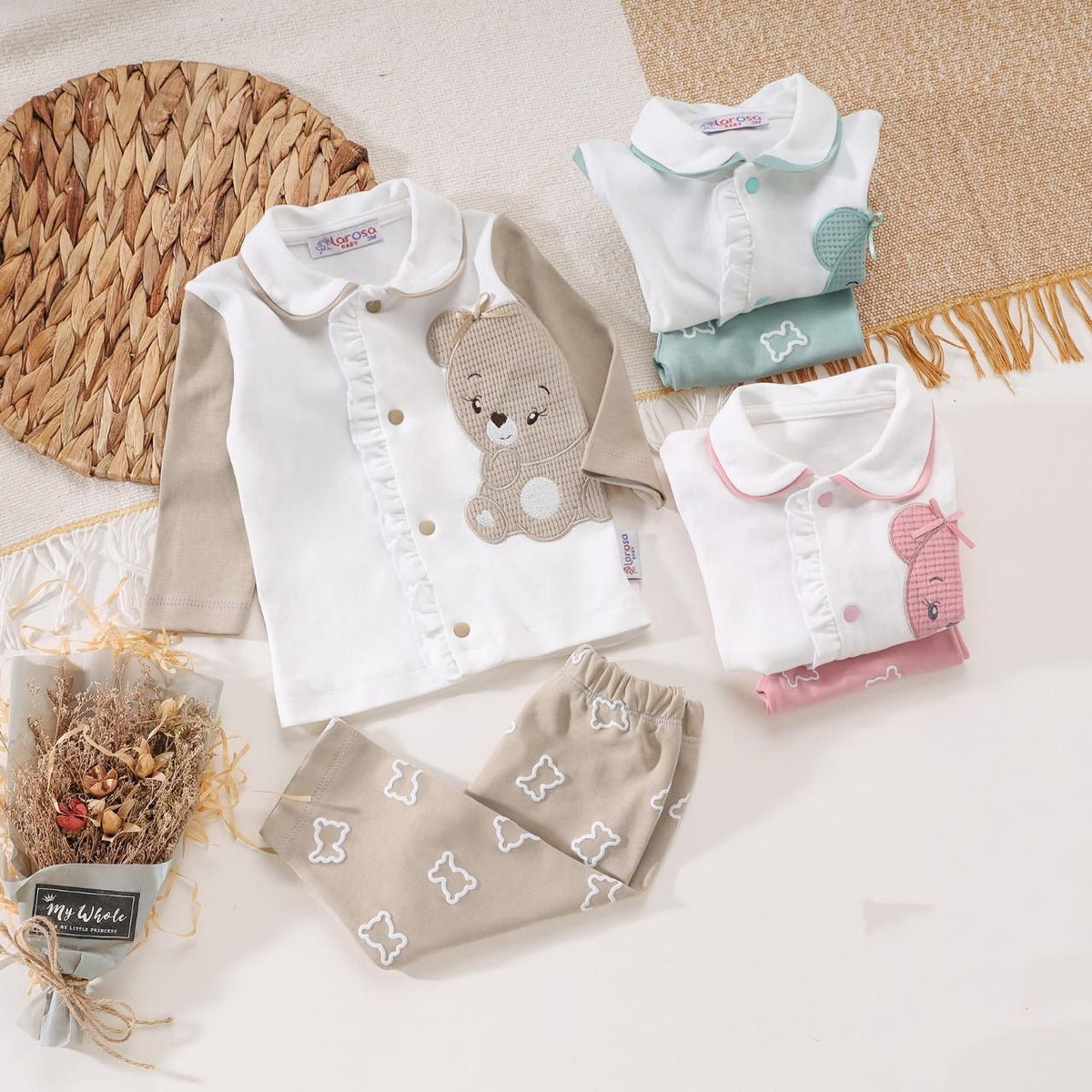 Autumn pyjama bear side
