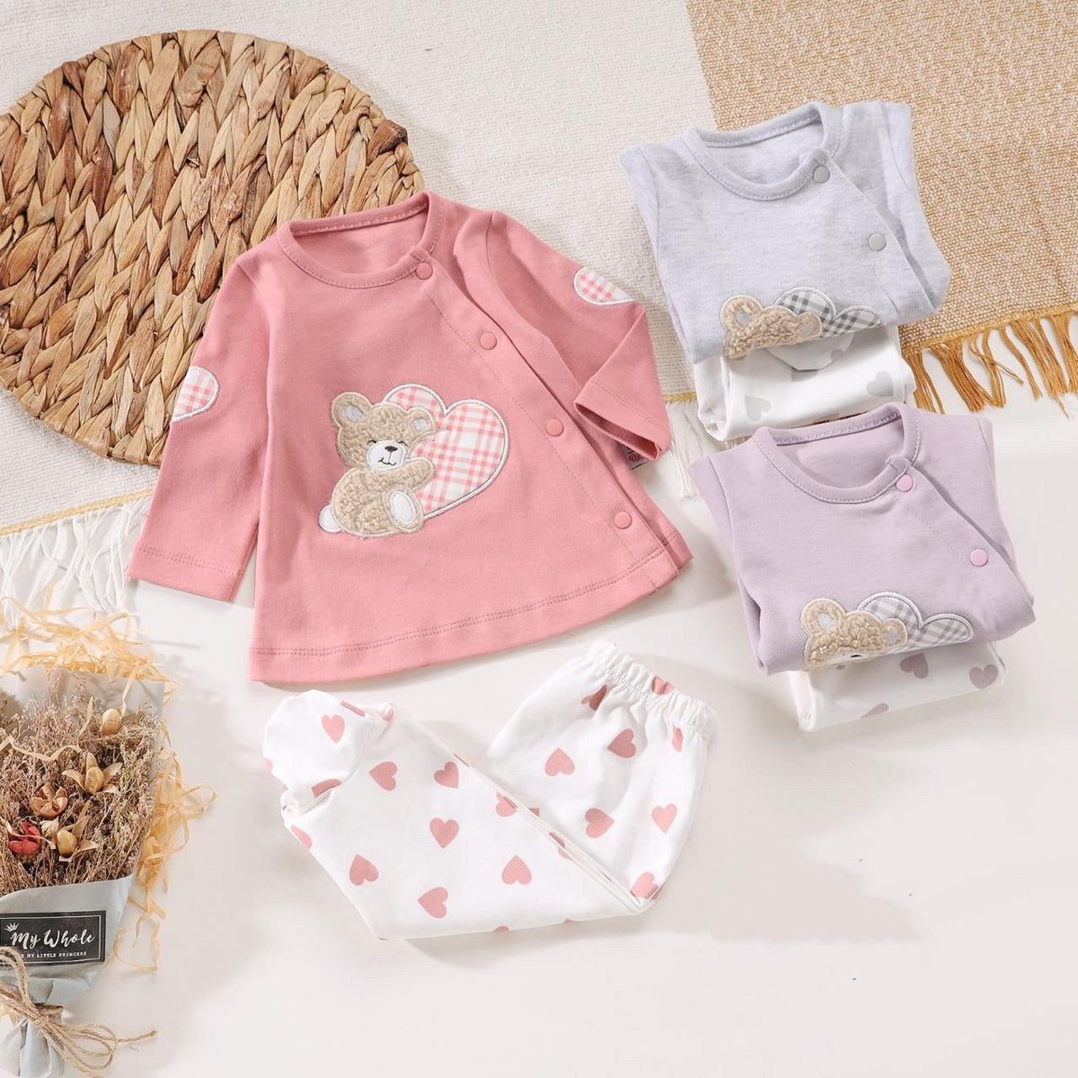 Autumn pyjama with heart pants