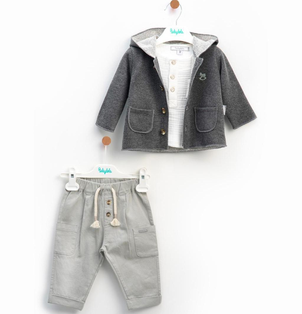 Boys' 3-piece button-up shirt set