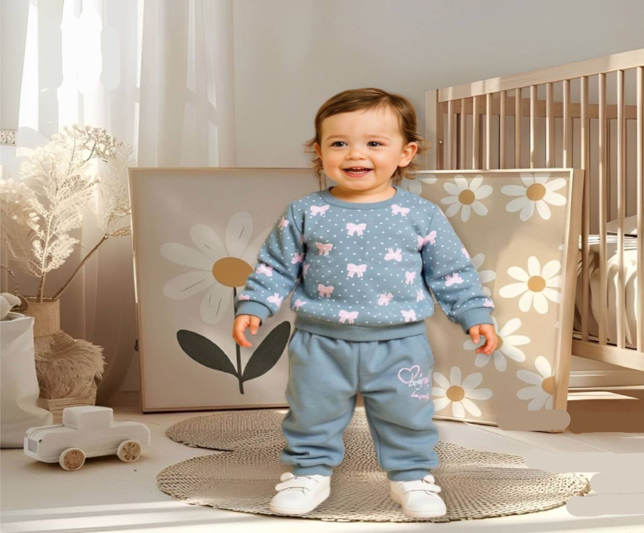 Milton winter pajamas with bows
