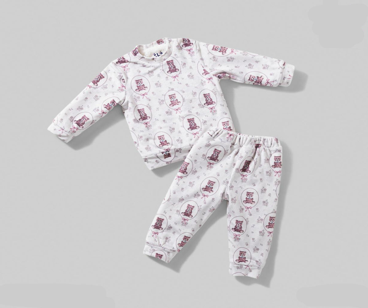 بيجامه شتوى دب و ورد