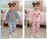 Pink fur winter pajamas