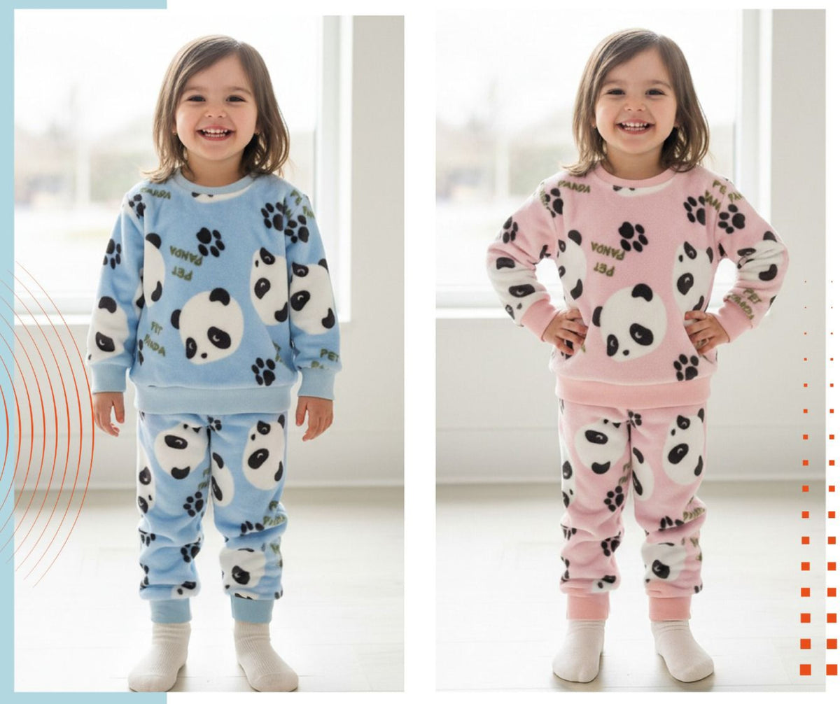 Panda fur winter pajamas