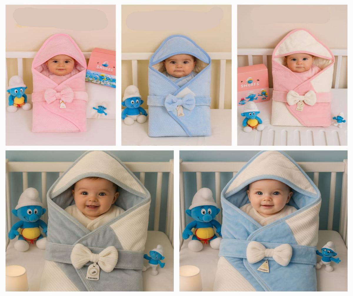 Fur blanket with bow detail