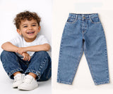 Children's jeans with a stone pattern
