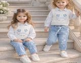 Girls' autumn 3-piece floral set