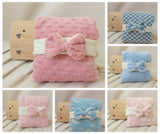Fur Bow Baby Blanket