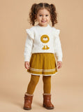Girls' knitted teddy bear set