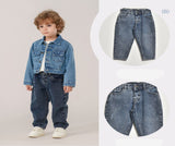 Children's jeans with a stone pattern